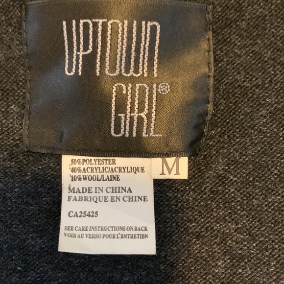 Uptown Girl Sweater,  Black knitted fabric ,  sheer detail, Medium. - Picture 9 of 10